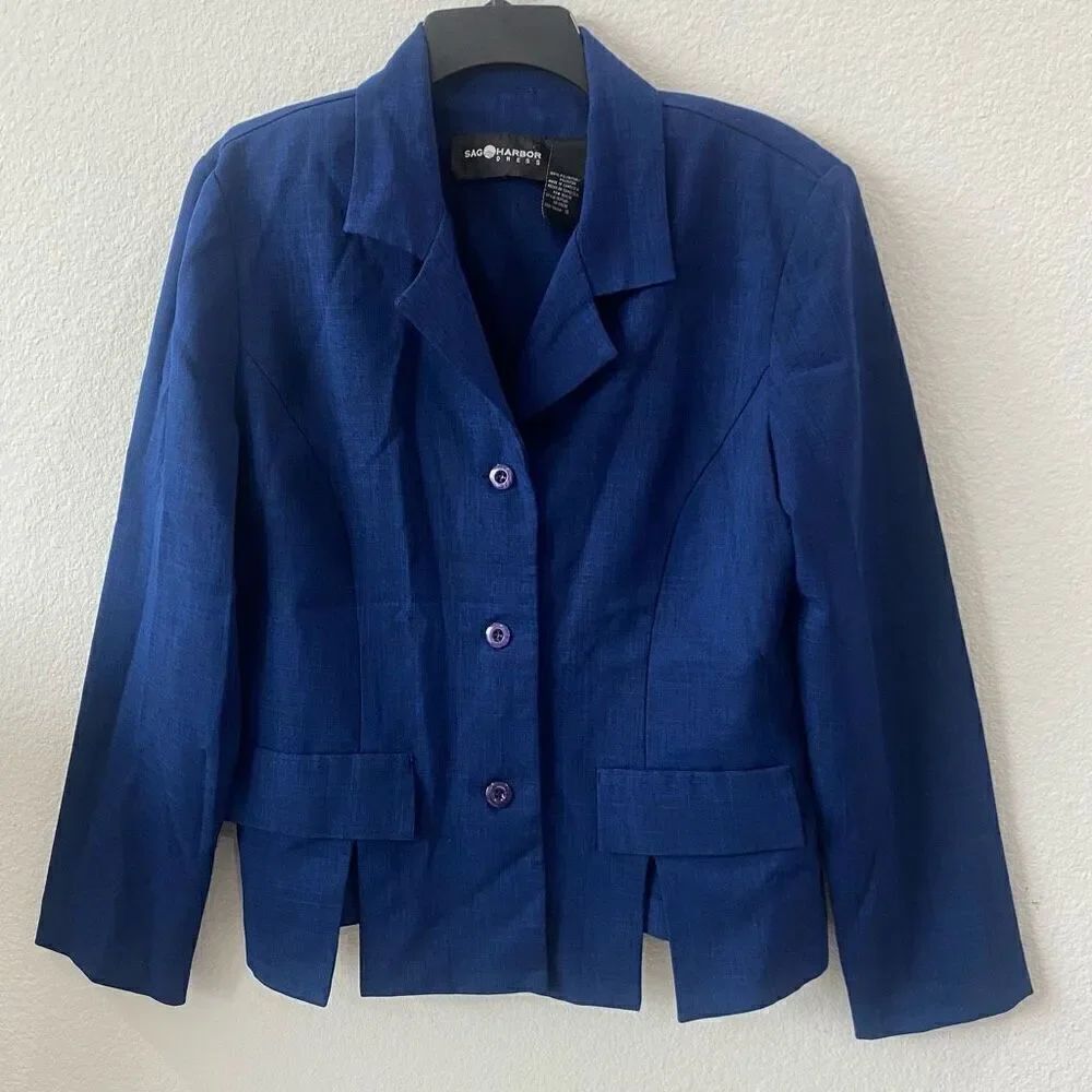 Vintage Sag Harbor Blue 2 Piece Suit Set Size 10